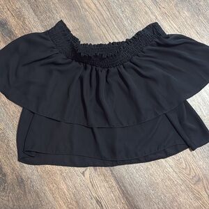 Stylish Black Off-Shoulder Women's Blouse